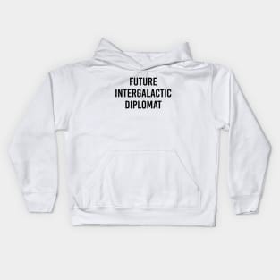 Future Intergalactic Diplomat (White) Kids Hoodie